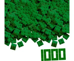 Blox - 1000 4er Bausteine grün - kompatibel mit bekannten Spielsteinen