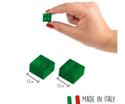 Blox - 1000 4er Bausteine grün  - kompatibel mit bekannten Spielsteinen